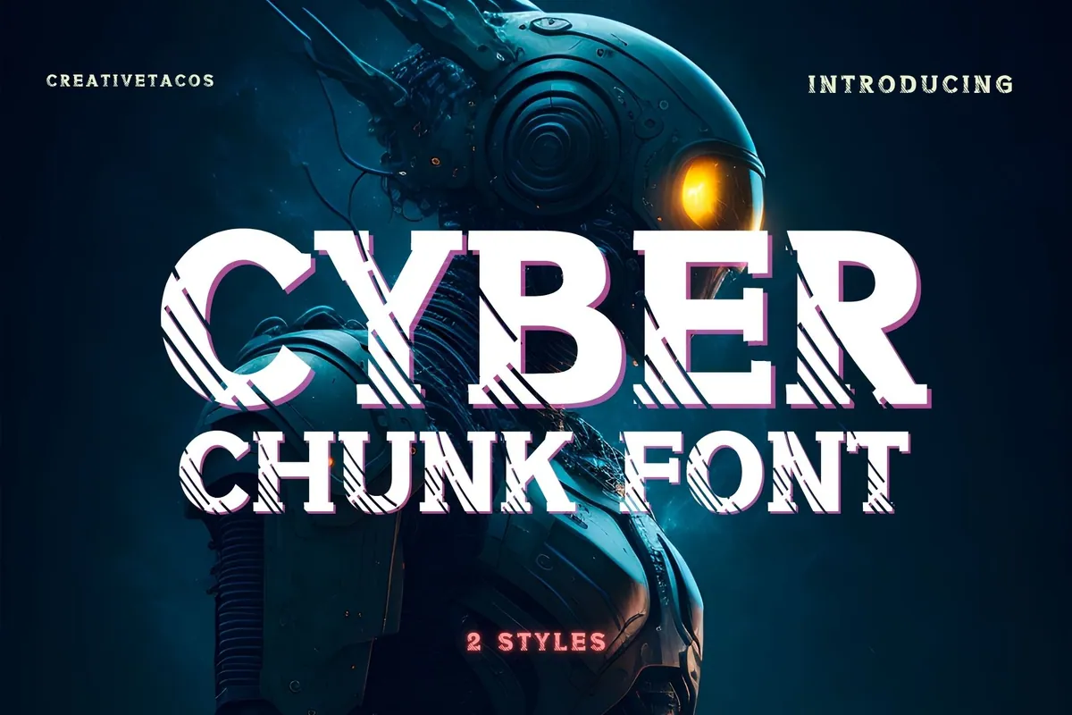 Cyber Chunk Font – Modern Futuristic Font