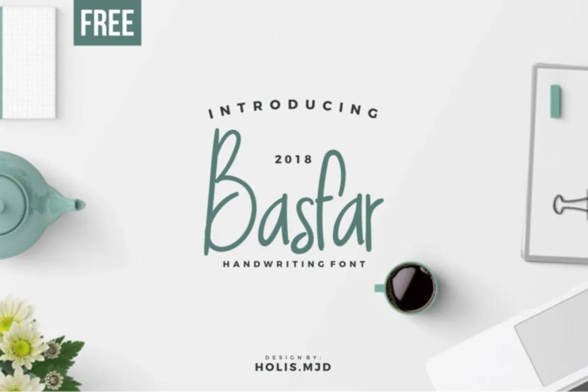 Free Basfar Handwriting Font