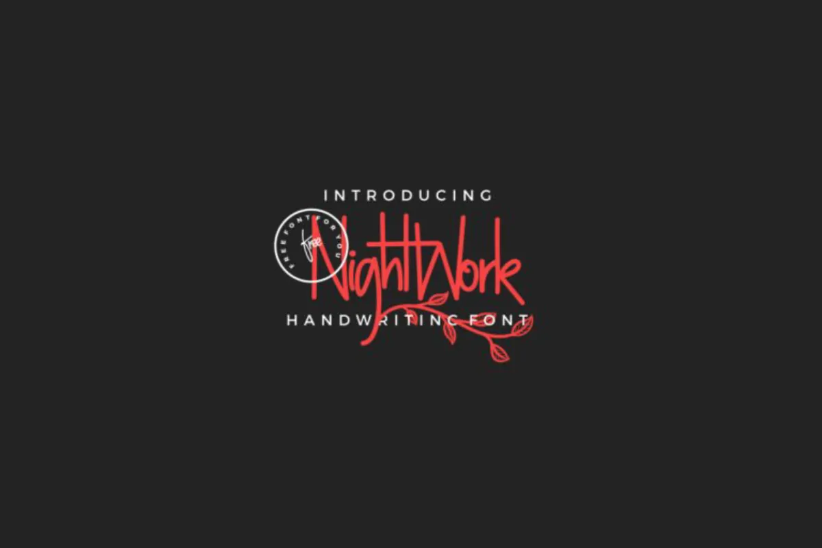 Free Nightwork Handwriting Font