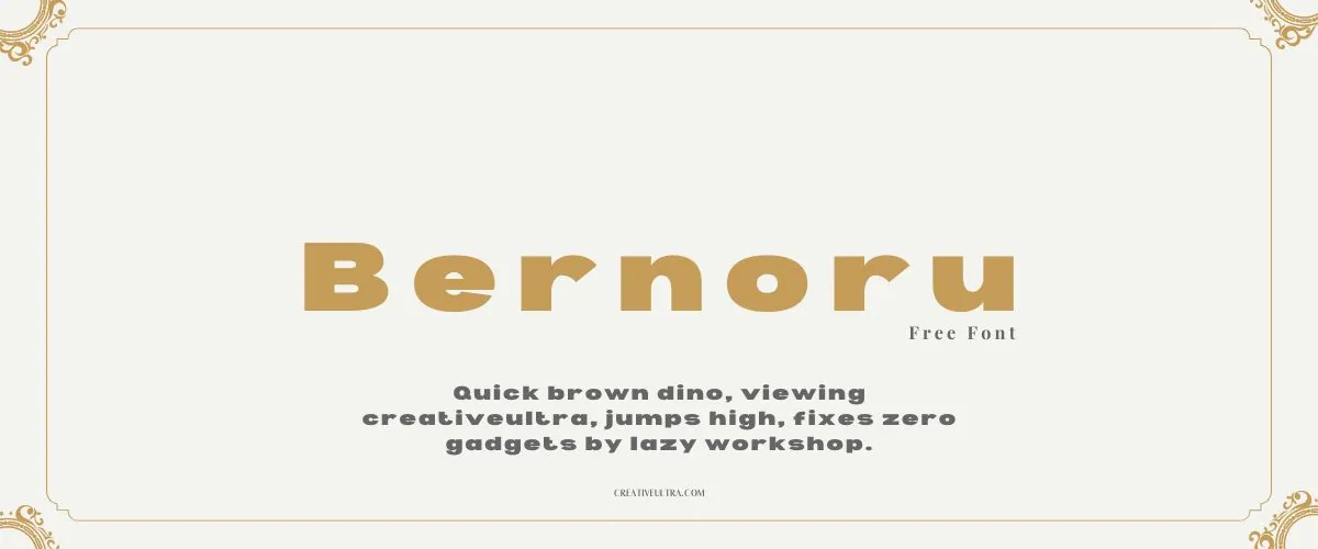 Bernoru Font is Expanded Fonts
