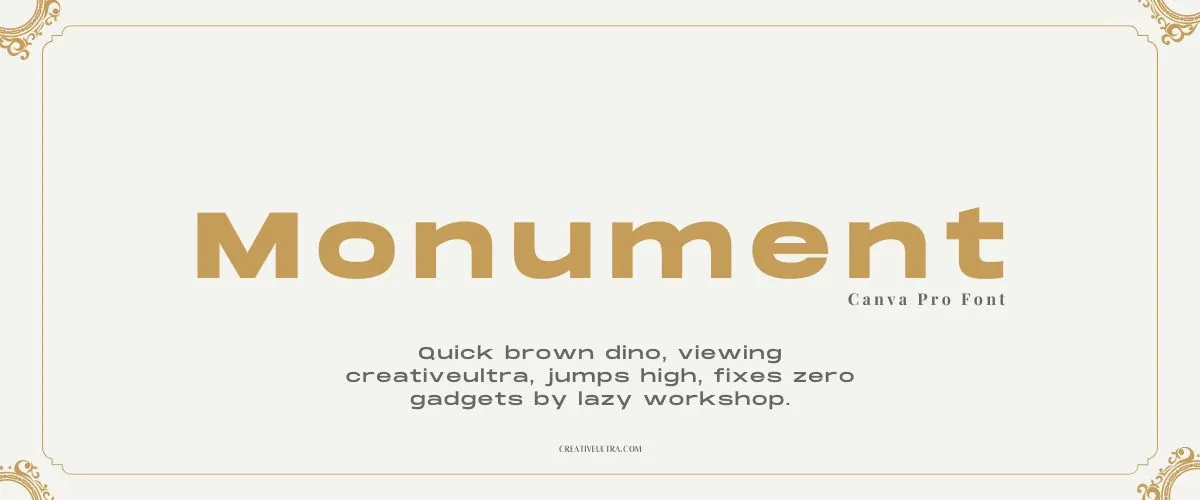 Monument Font