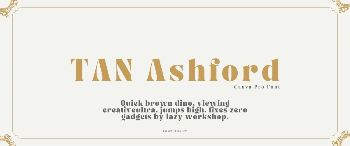 TAN Ashford Font
