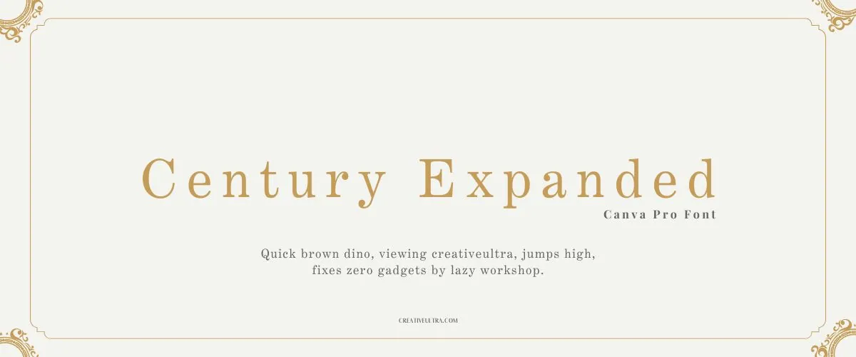 Century Expanded Font
