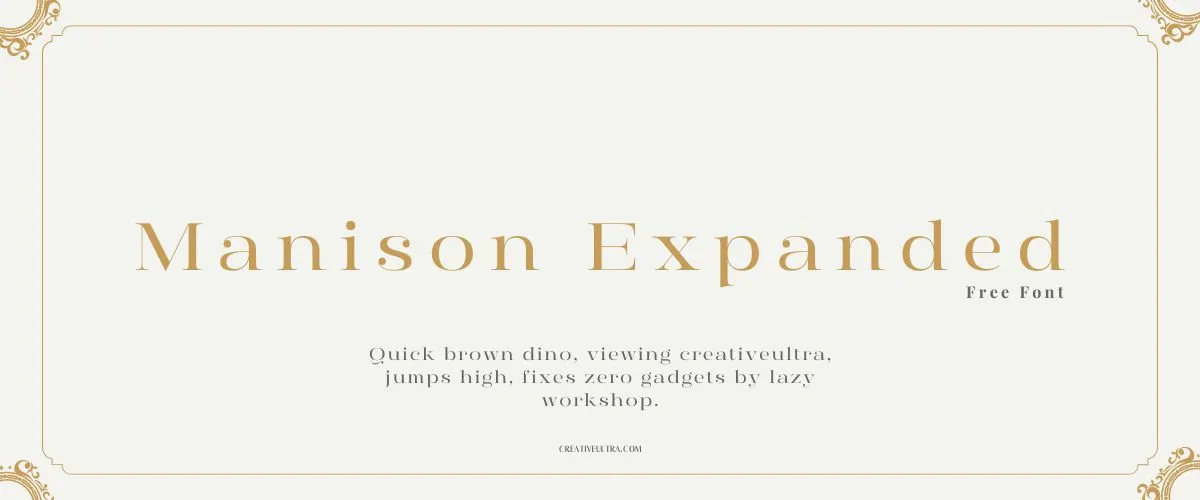 Manison Expanded Font