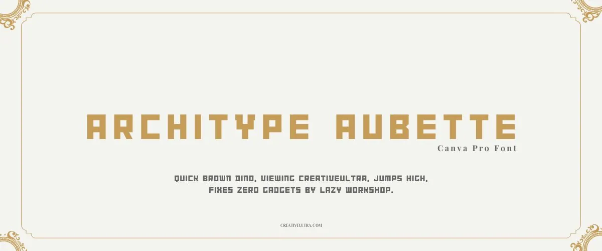 Architype Aubette Font