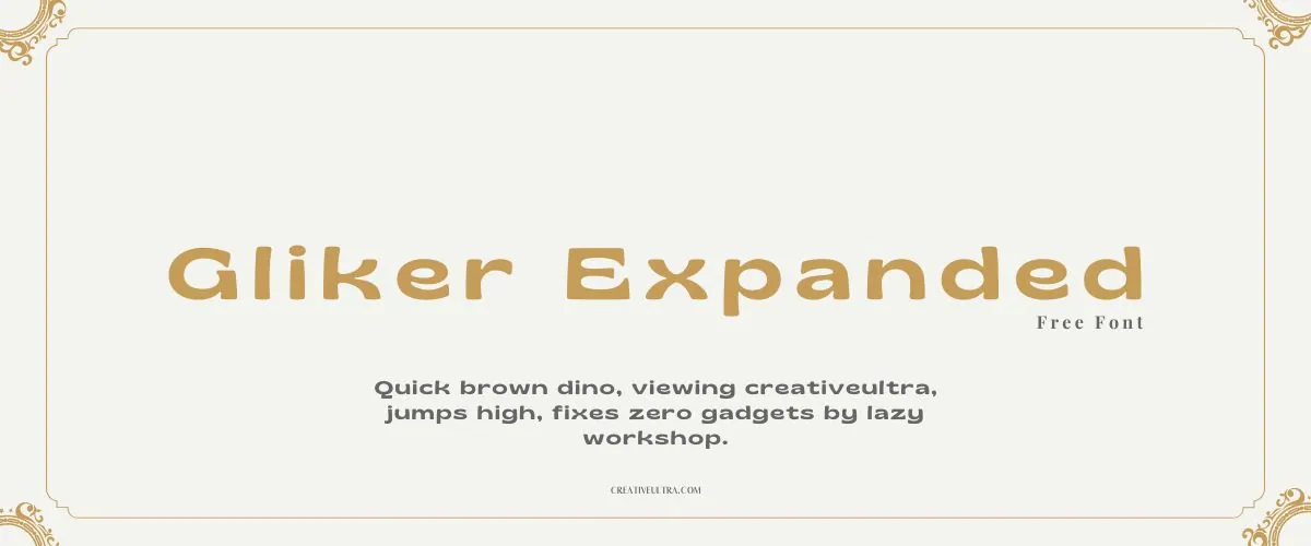 Gliker Expanded Font