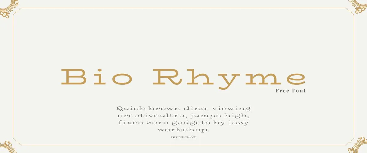 Bio Rhyme Font