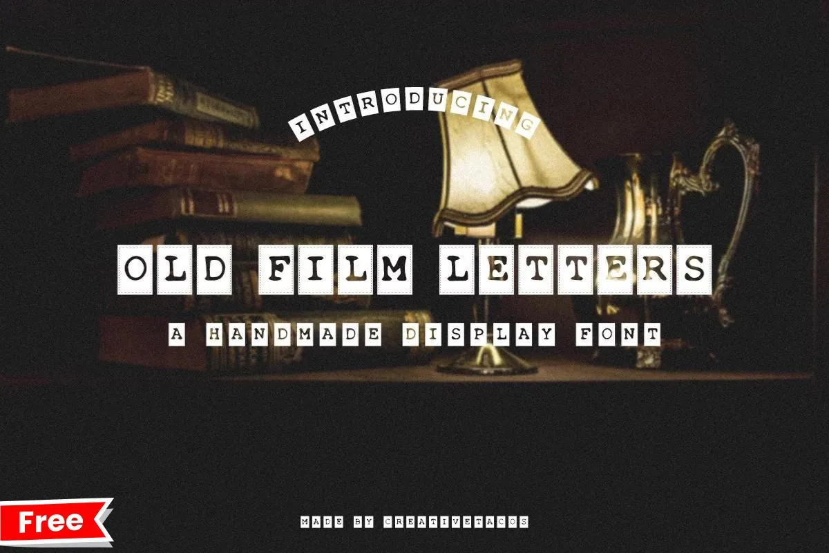 Old Film Letters Display Font
