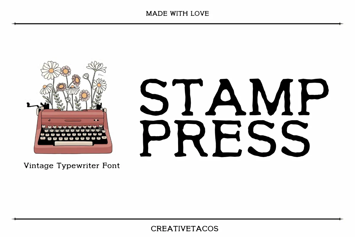 Stamp Press – Retro Typewriter Font