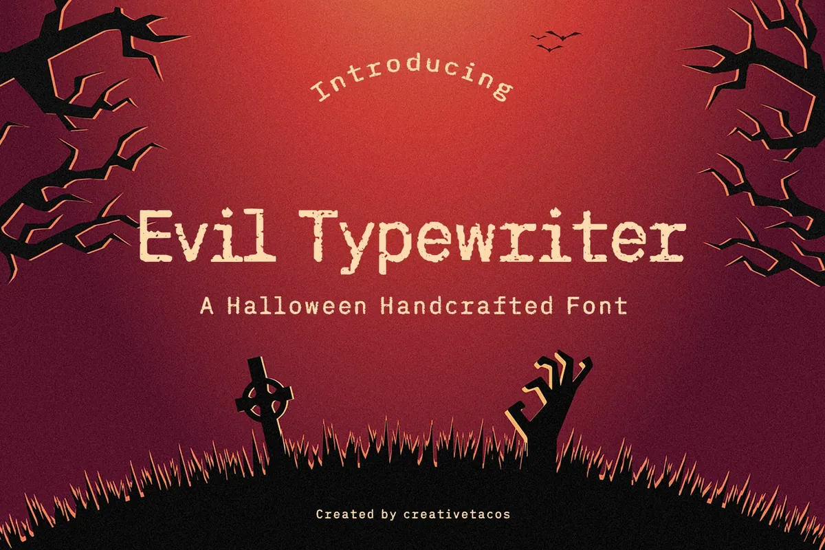 Evil Typewriter Handcrafted Font
