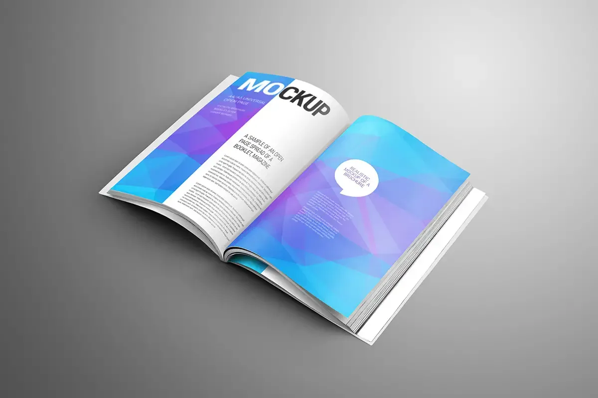 A magazine style A4 brochure mockup