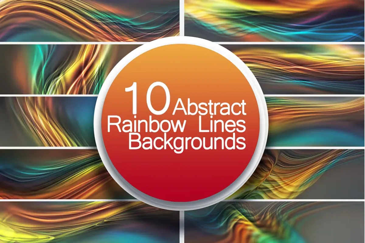 Abstract Rainbow Lines Backgrounds