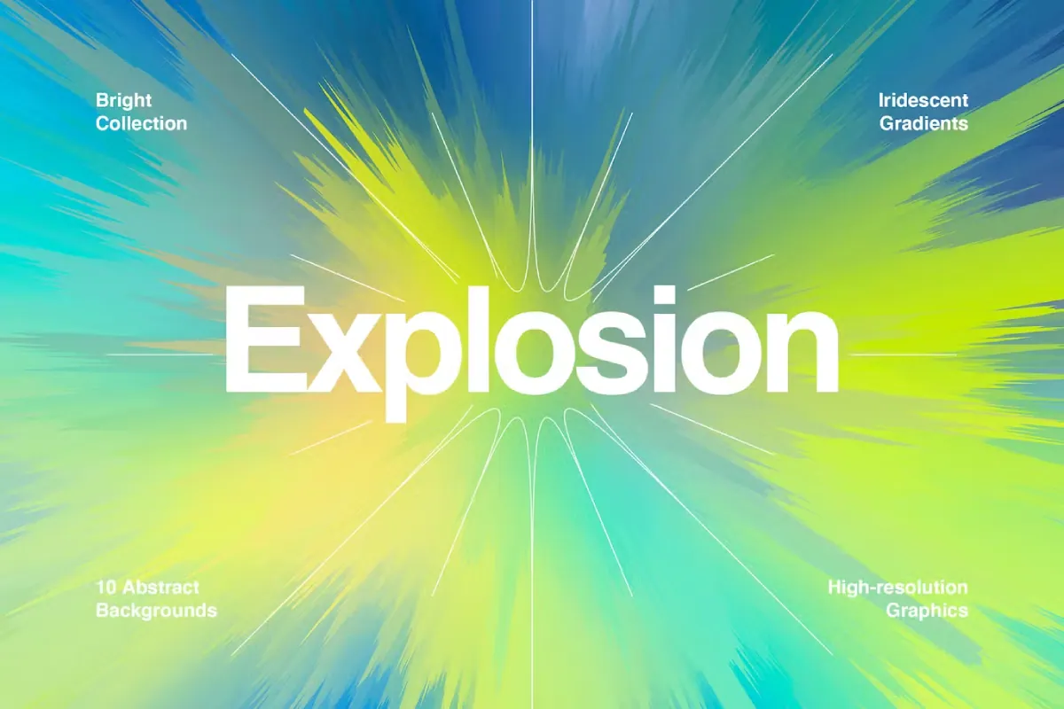 Rainbow Gradient Explosion Backgrounds