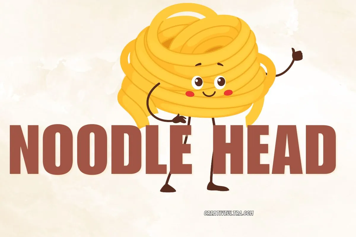 a cartoon of a Noodle Head