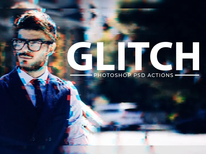 Glitch Photoshop PSD Actions