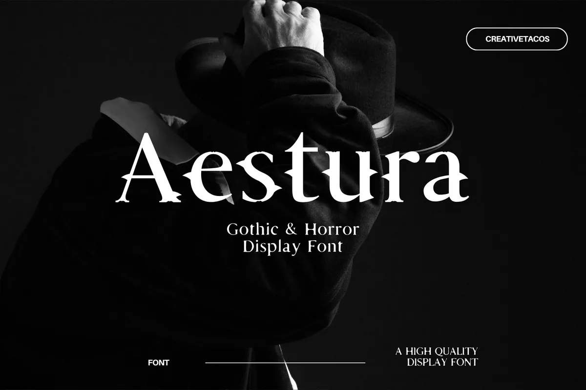 Aestura Font – A Gothic & Horror Typeface
