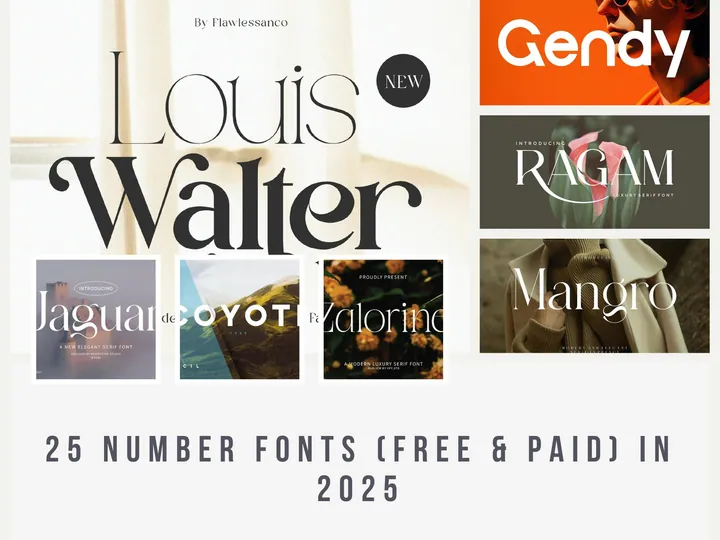 25 Number Fonts (Free & Paid) in 2025