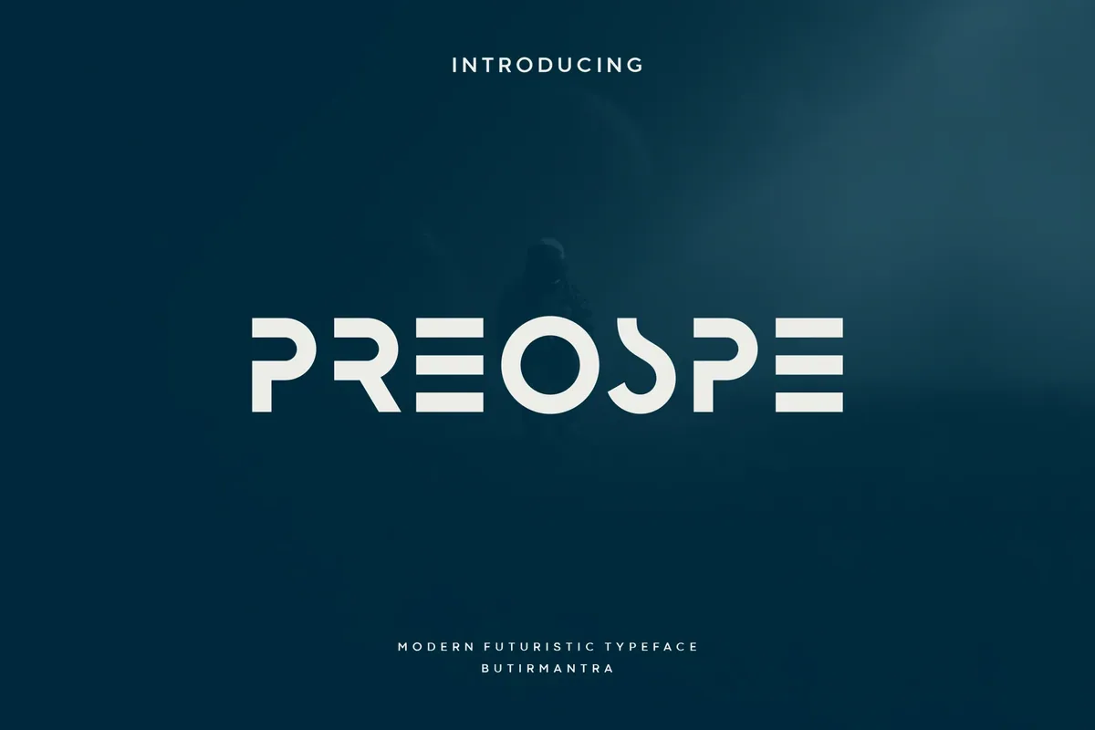 Preospe - Modern Futuristic Font