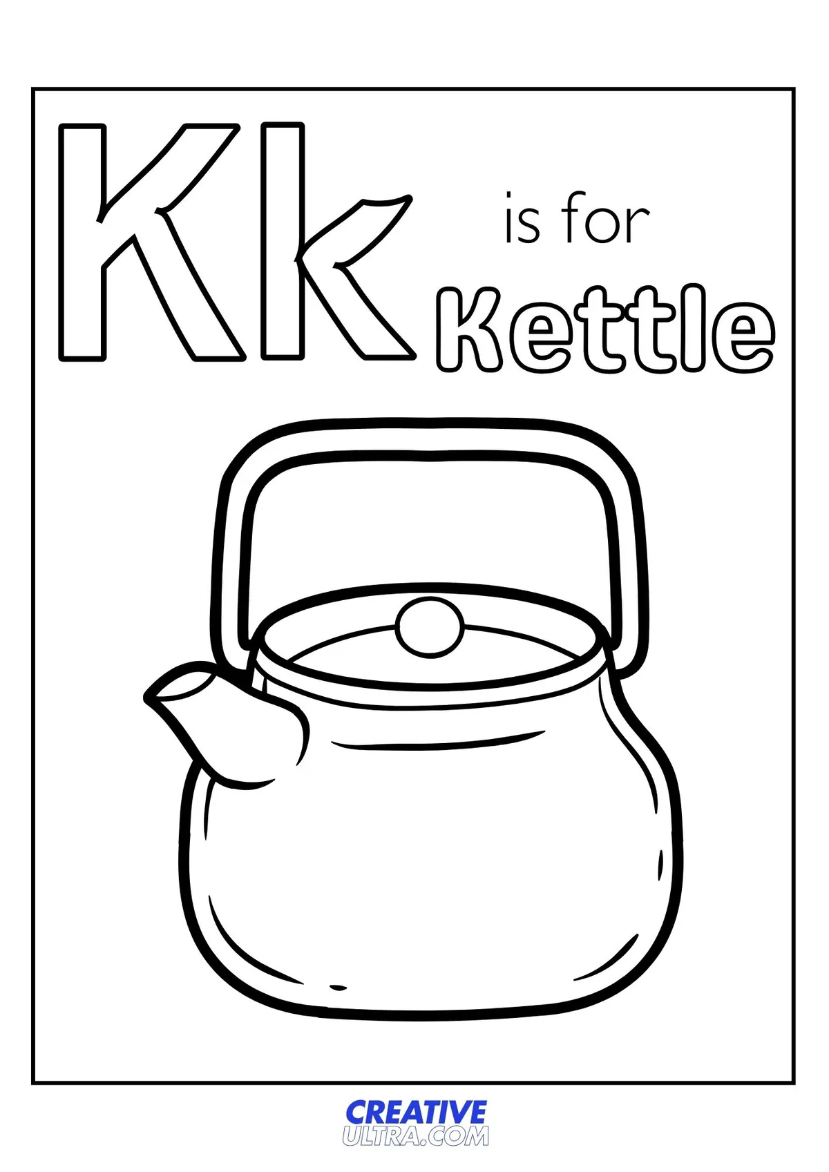 Kettle Coloring Page