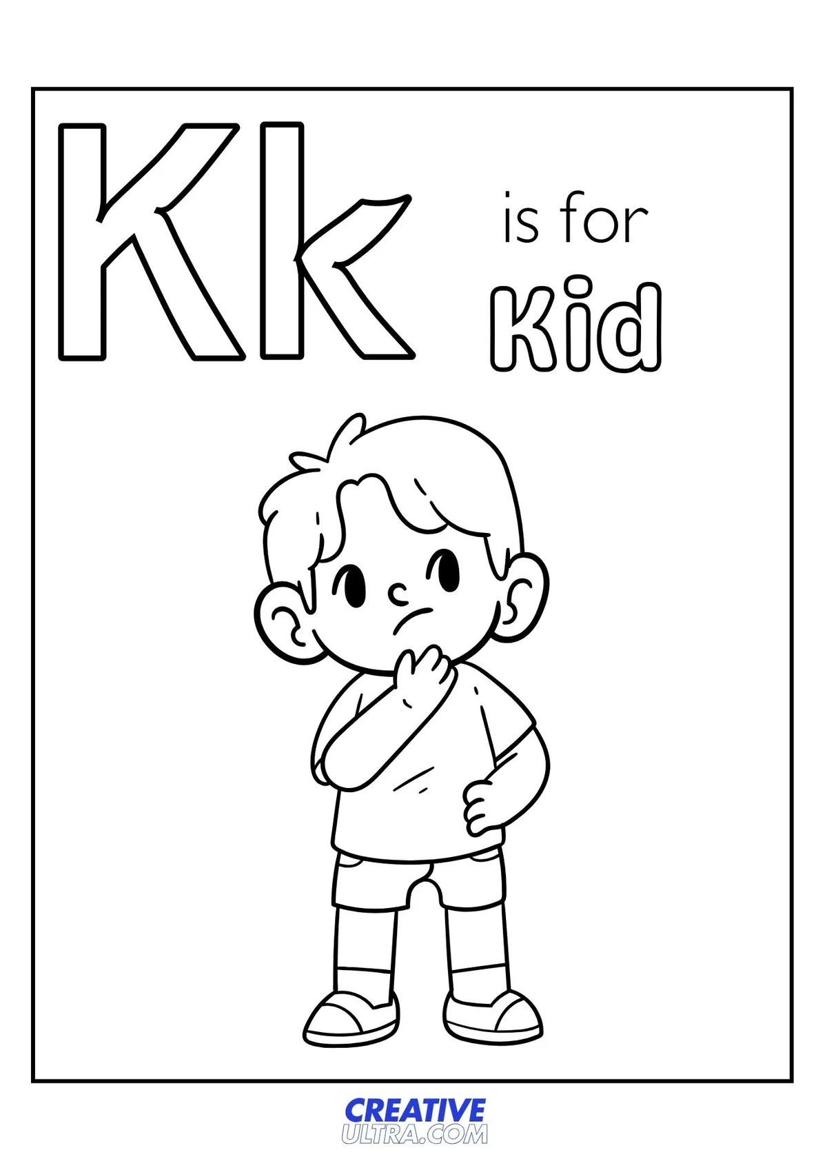 Kid Coloring Page