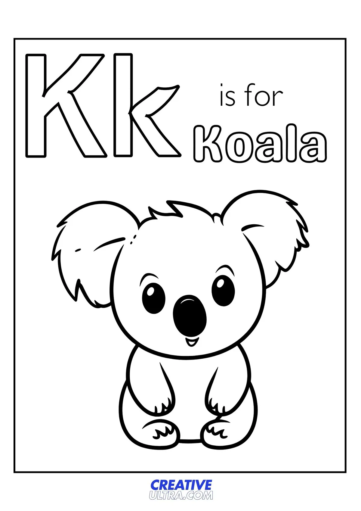 Koala Coloring Page