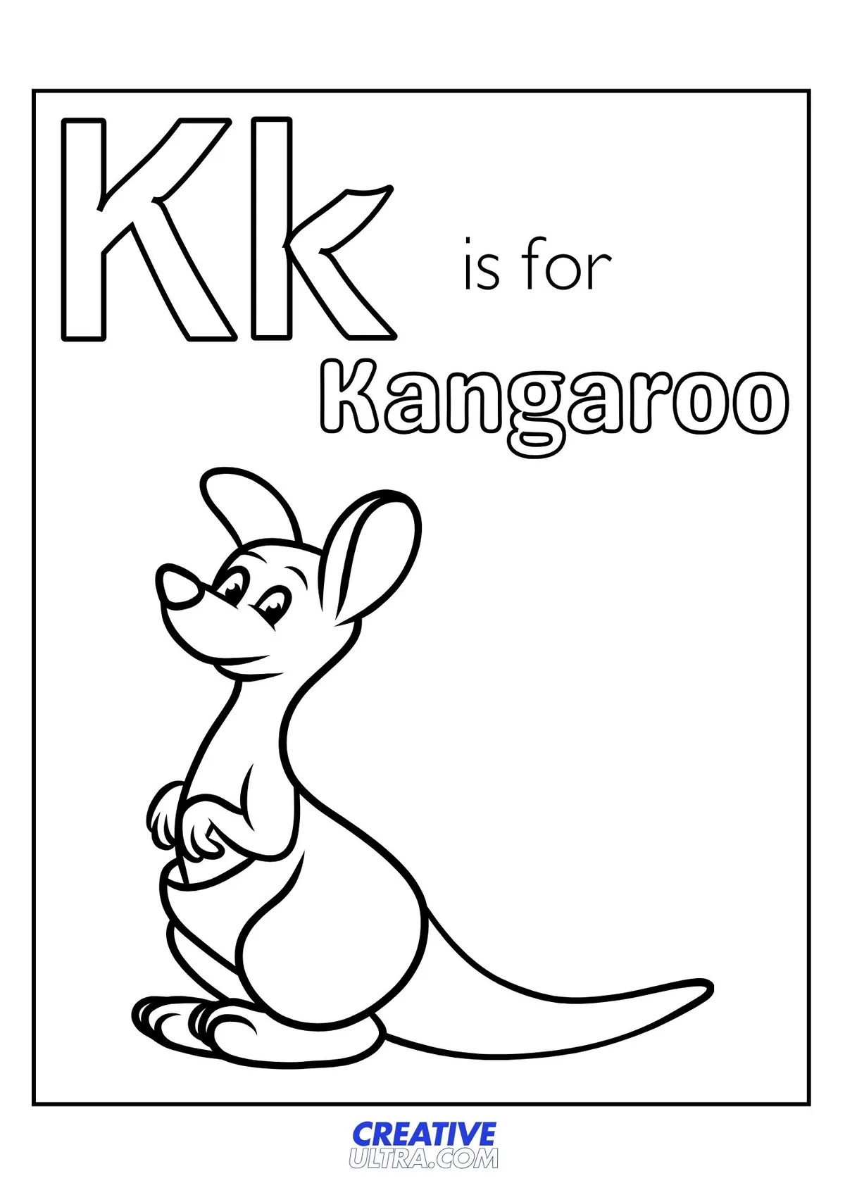 Kangaroo Coloring Page