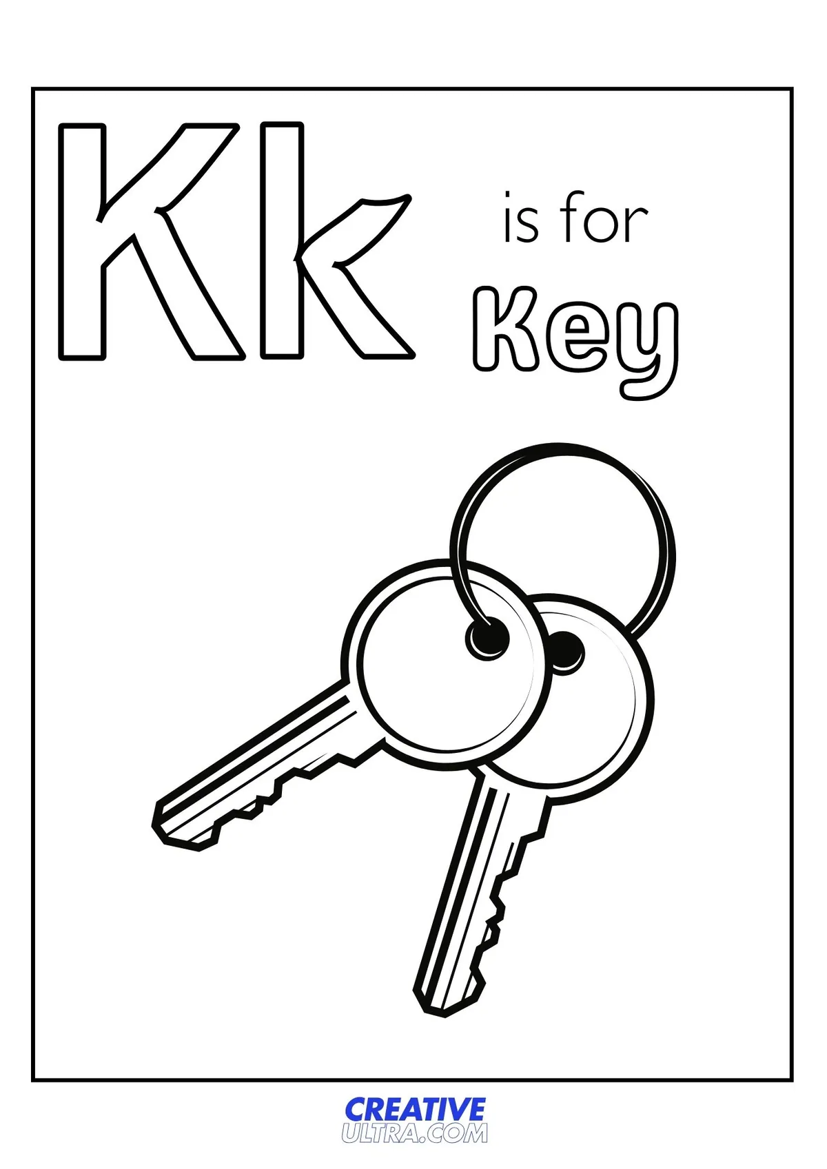 Key Coloring Page