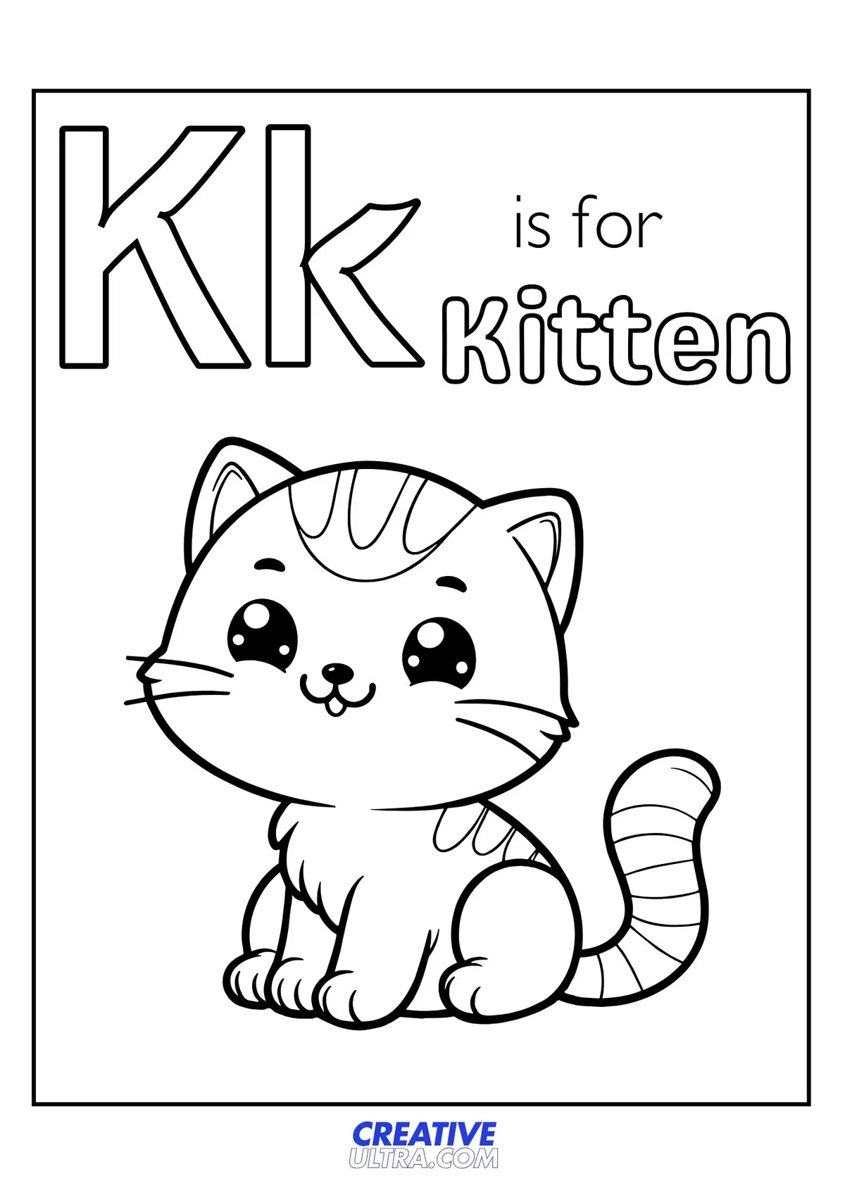 Kitten Coloring Page
