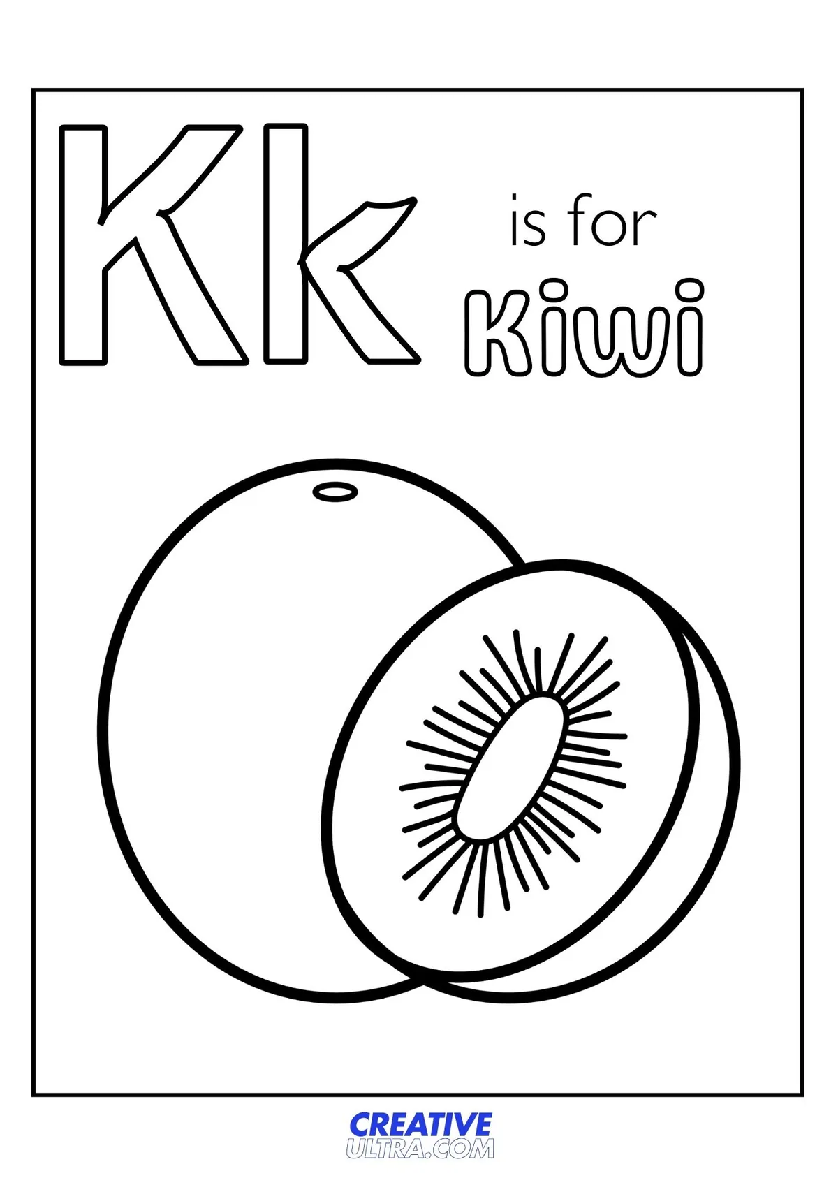 Kiwi Coloring Page