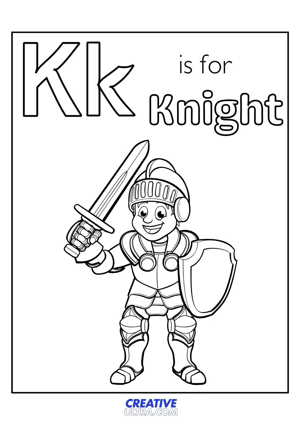 Knight Coloring Page