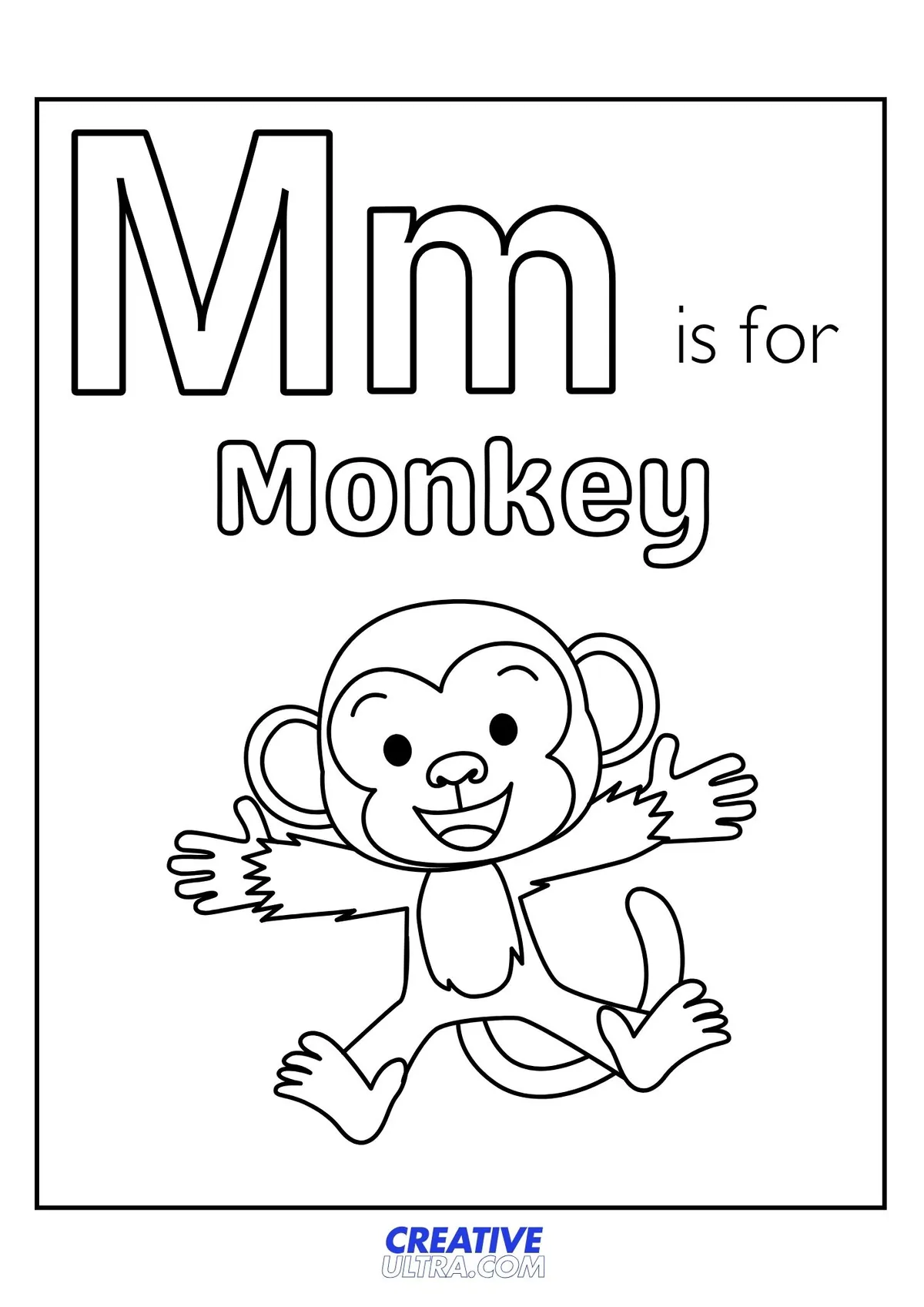Monkey Coloring Page