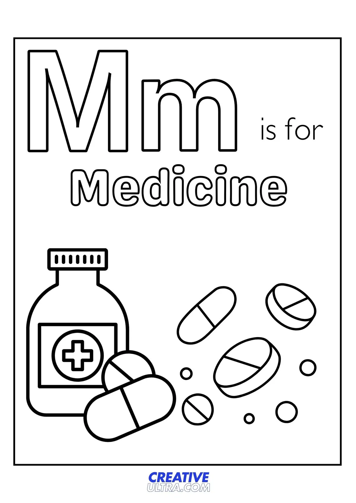 Medicine Coloring Page