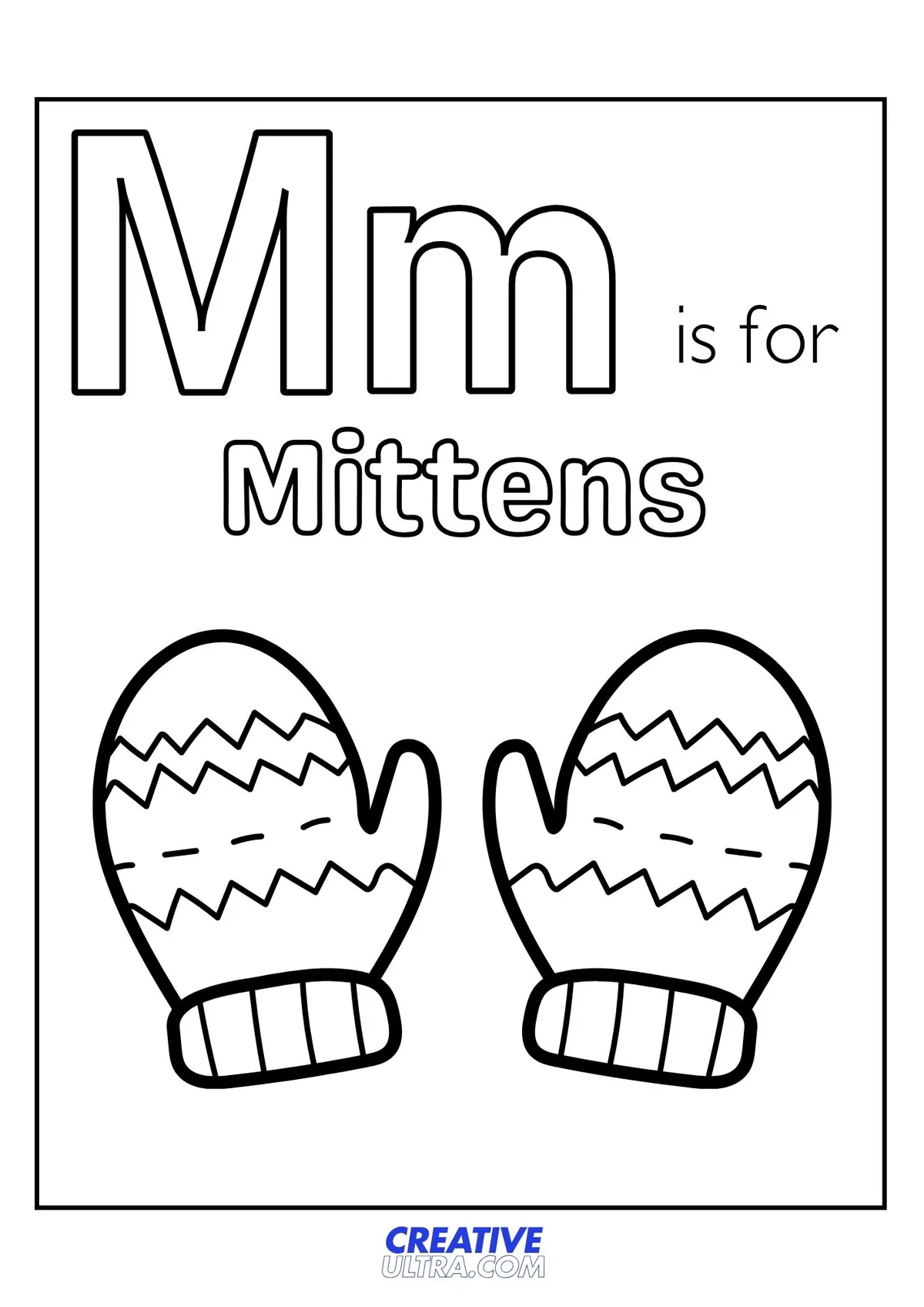 Mittens Coloring Page