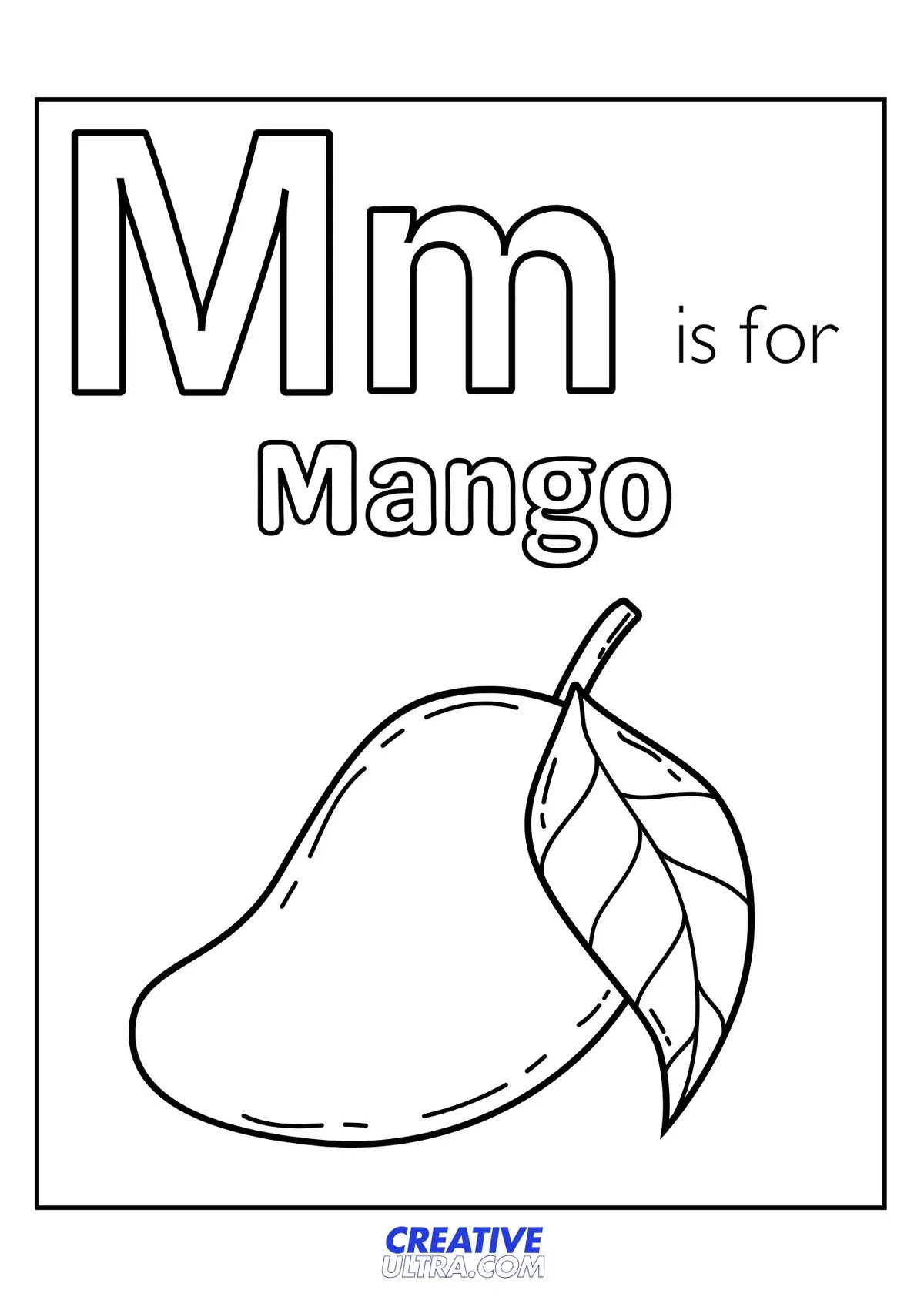 Mango Coloring Page