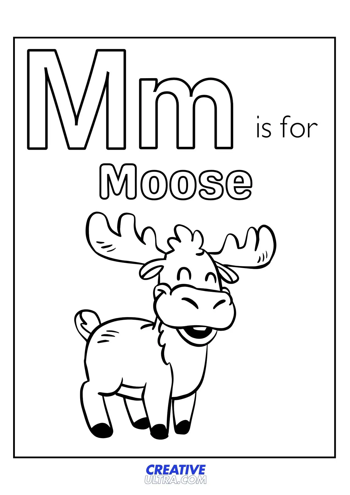 Moose Coloring Page