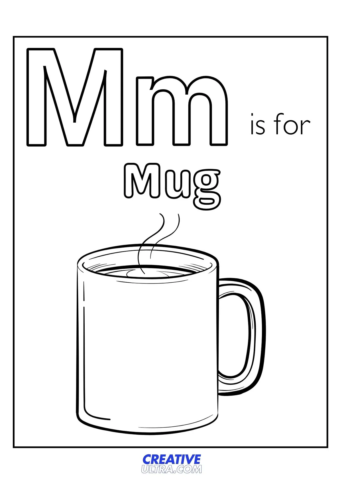 Mug Coloring Page