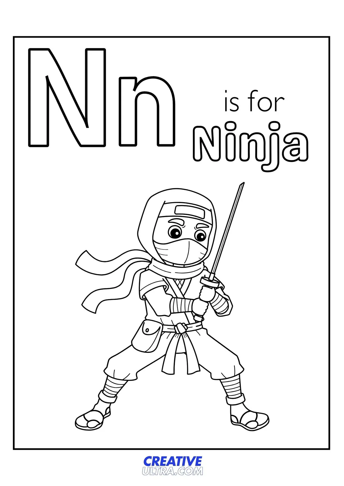 Ninja Coloring Page