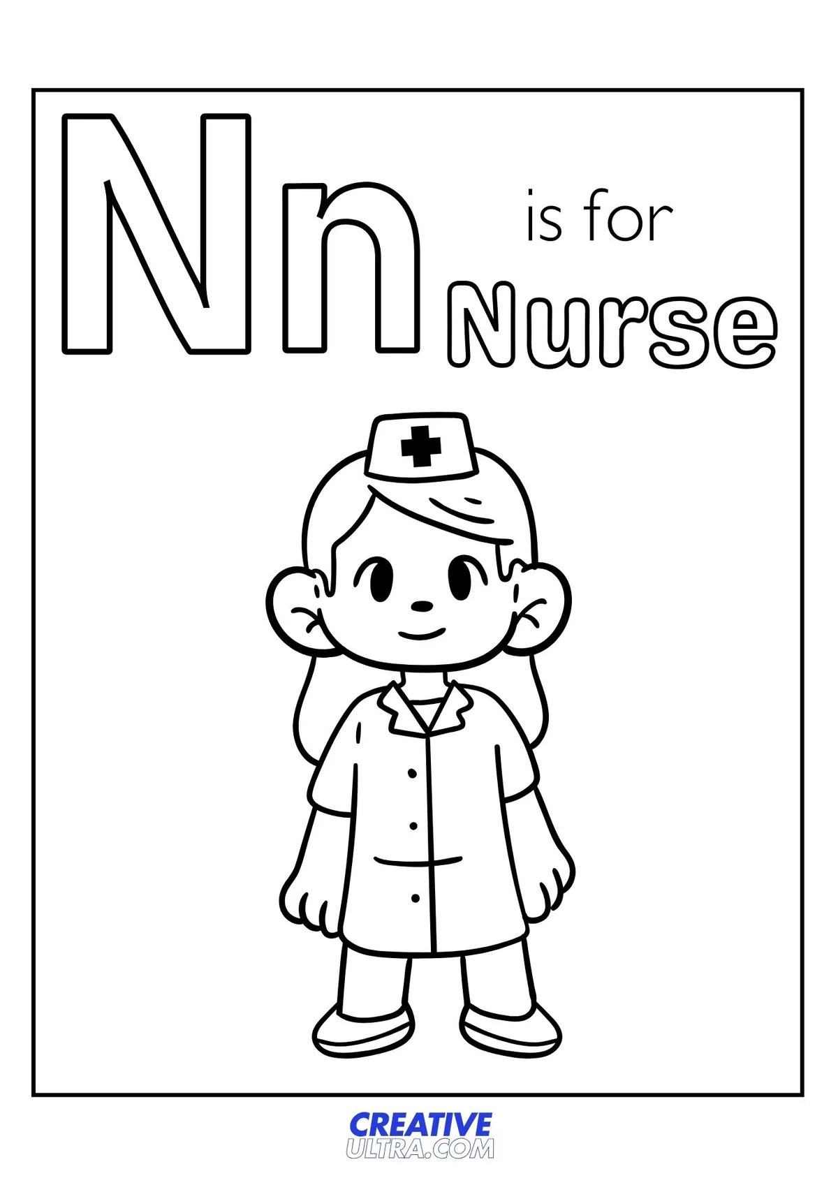 Nurse Coloring Page