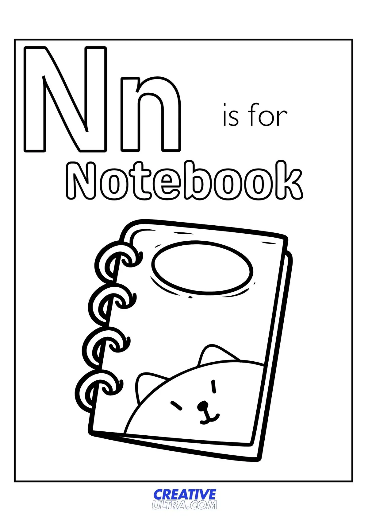 Notebook Coloring Page