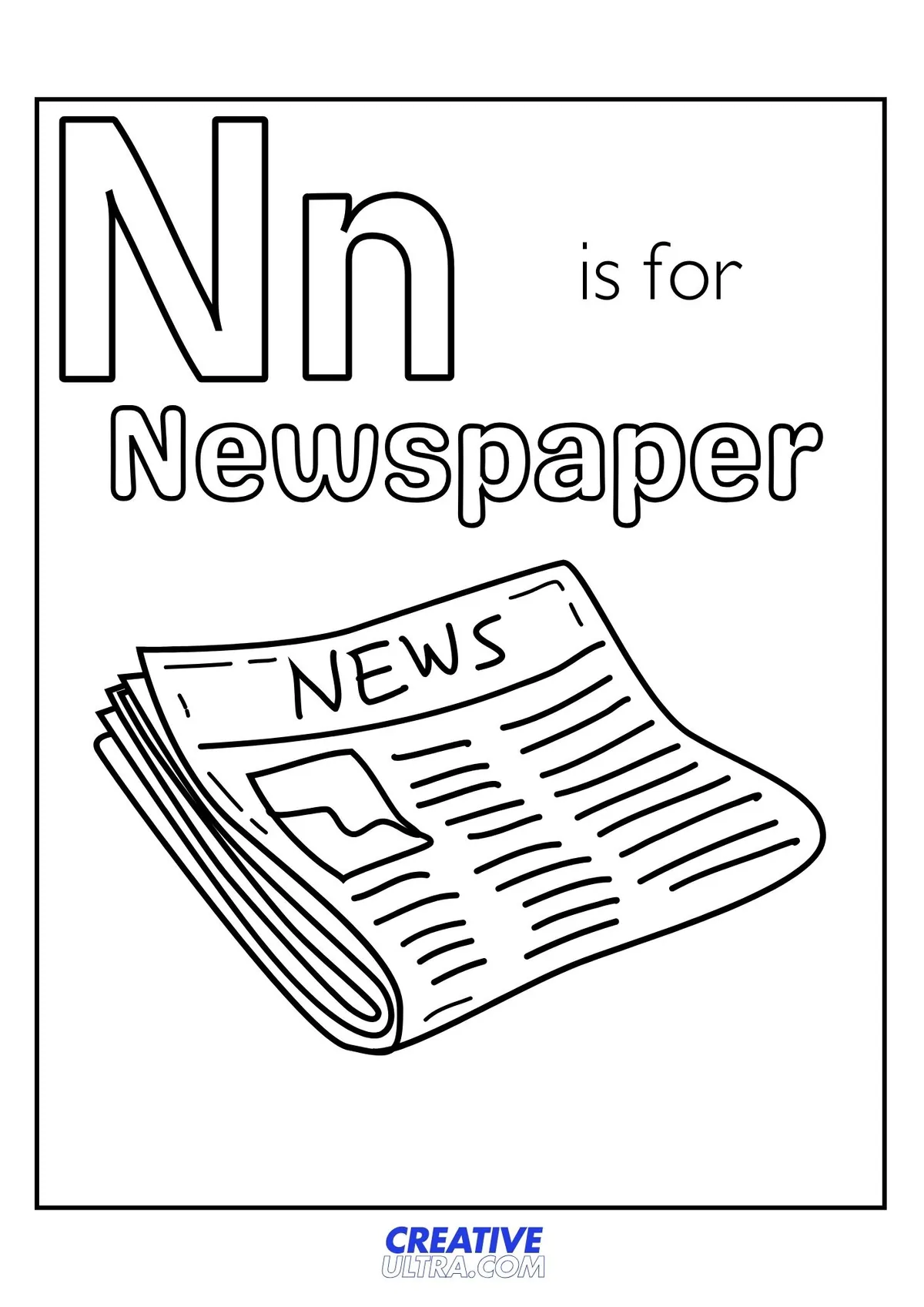 Newspaper Coloring Page
