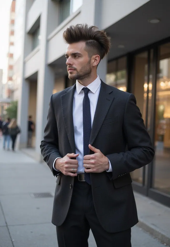 20 Age-Appropriate Hairstyles for Men Over 40 That Are Totally Trendy! - 19. The Faux Hawk