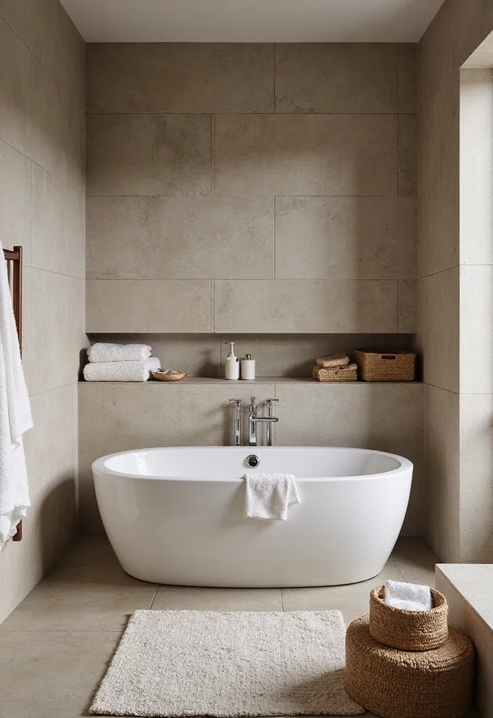 20 Chic Bathroom Designs That Exude Mid Century Modern Elegance! - 7. Luxurious Textures