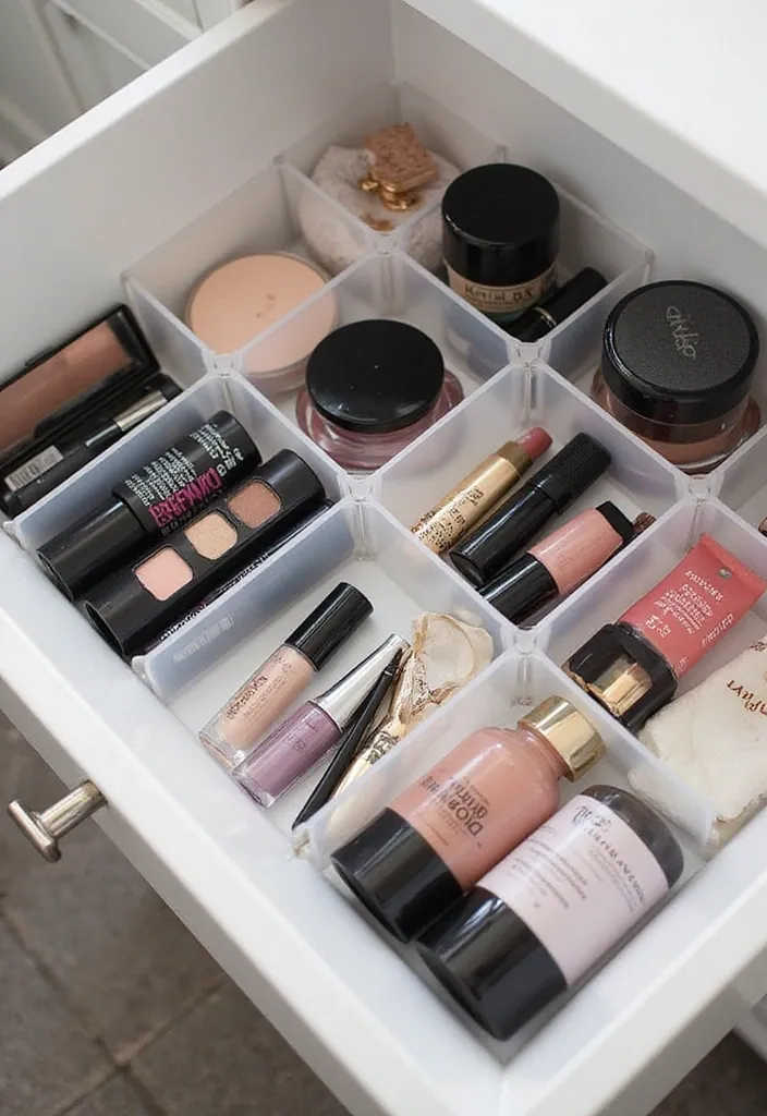 25 Clever Tiny Bathroom Storage Solutions That Maximize Every Inch! - 15. Utilize Drawer Dividers