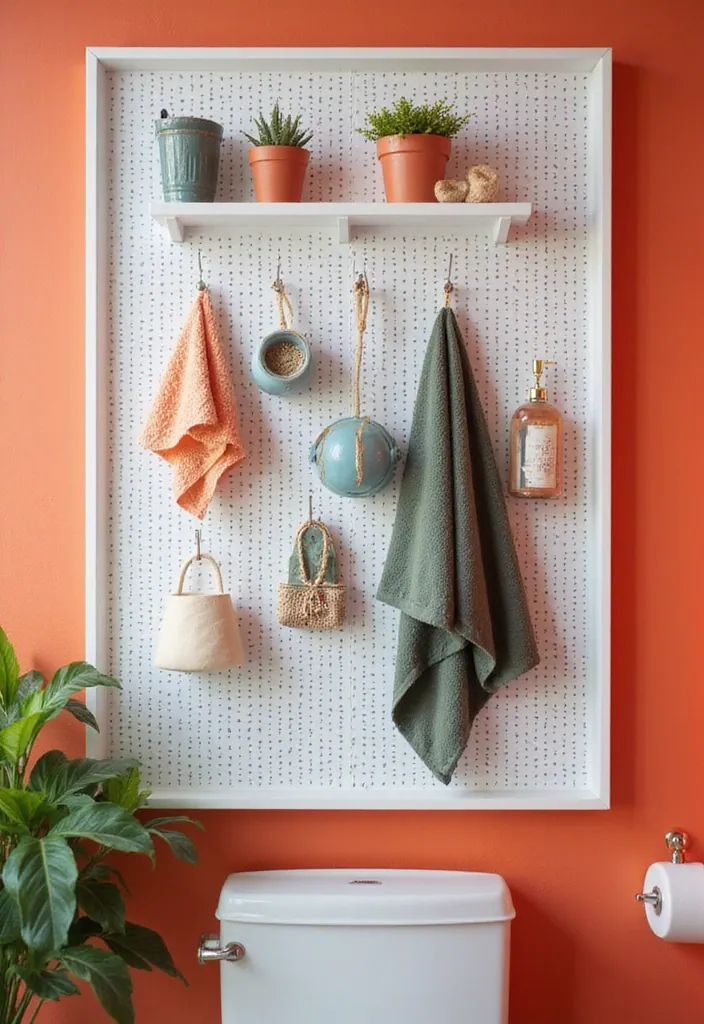 25 Clever Tiny Bathroom Storage Solutions That Maximize Every Inch! - 21. Creative Use of Wall Space
