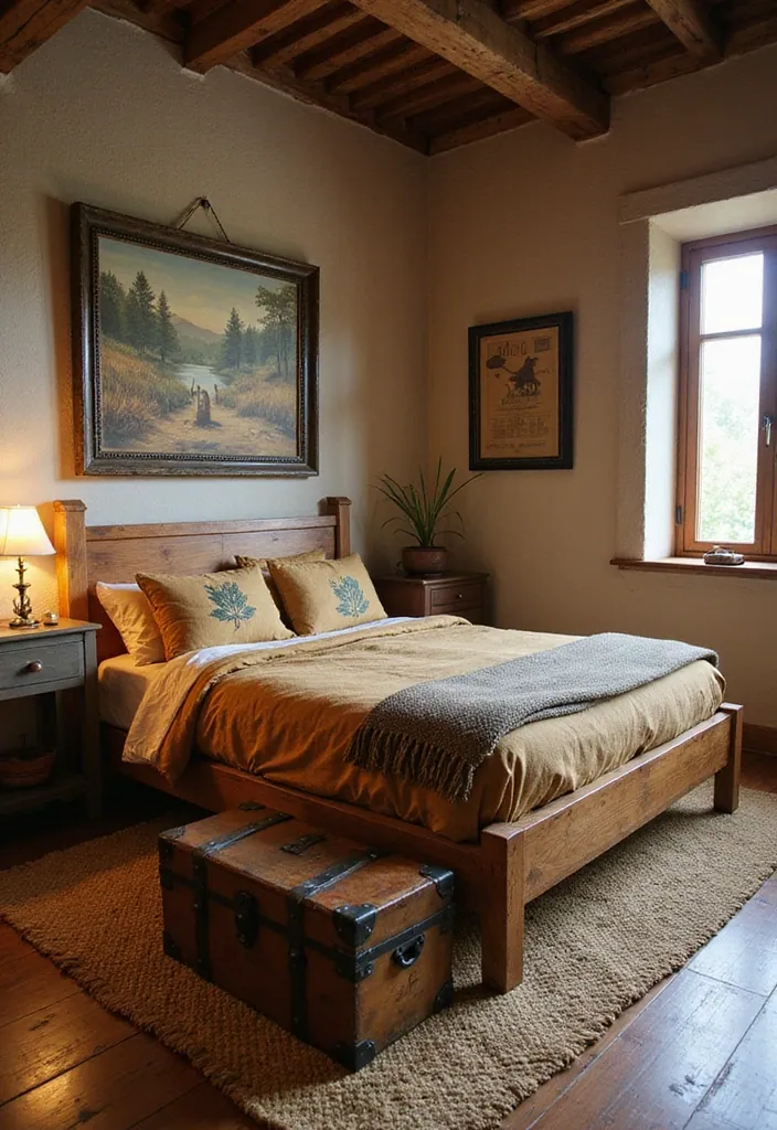 20 Cozy Loft Bedroom Ideas that Will Wrap You in Comfort! - 1. Rustic Retreat