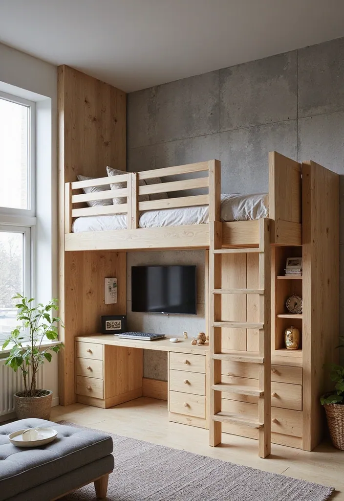 20 Cozy Loft Bedroom Ideas that Will Wrap You in Comfort! - 14. Functional Furniture