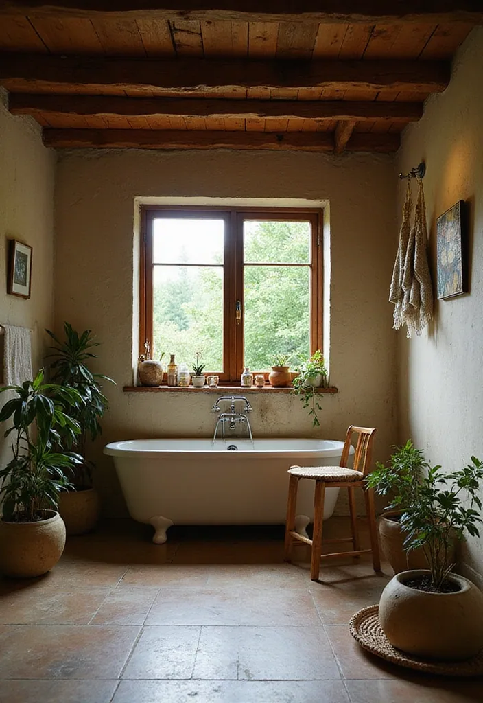 25 Dream Bathrooms to Inspire Your Creative Genius - 1. Rustic Retreat with Wooden Accents