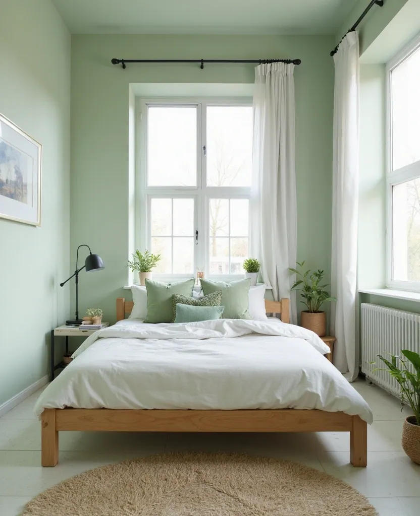 20 Dreamy Green Bedroom Ideas for a Cozy Retreat You’ll Adore! - 4. Soft Sage Serenity