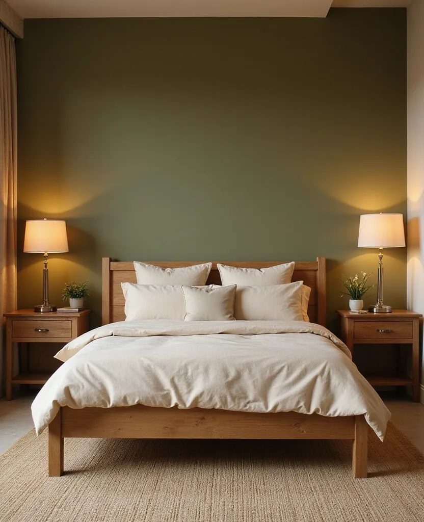20 Dreamy Green Bedroom Ideas for a Cozy Retreat You’ll Adore! - 3. Earthy Olive Green Tones