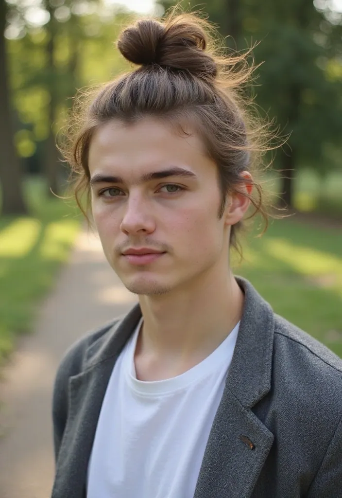 25 Fresh Medium Hairstyles for Men That Will Instantly Upgrade Your Style (Wait for #4!) - 4. The Messy Bun